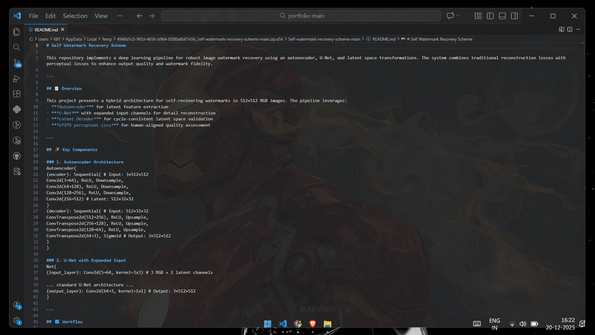 Self Watermark Recovery