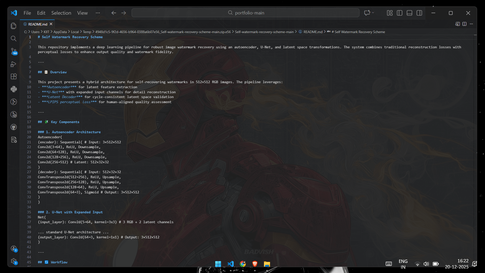 Self Watermark Recovery